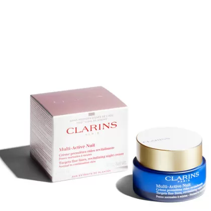 New Clarins Multi-Active Noche Crema Ligera Para Pieles Normales A Mixtas